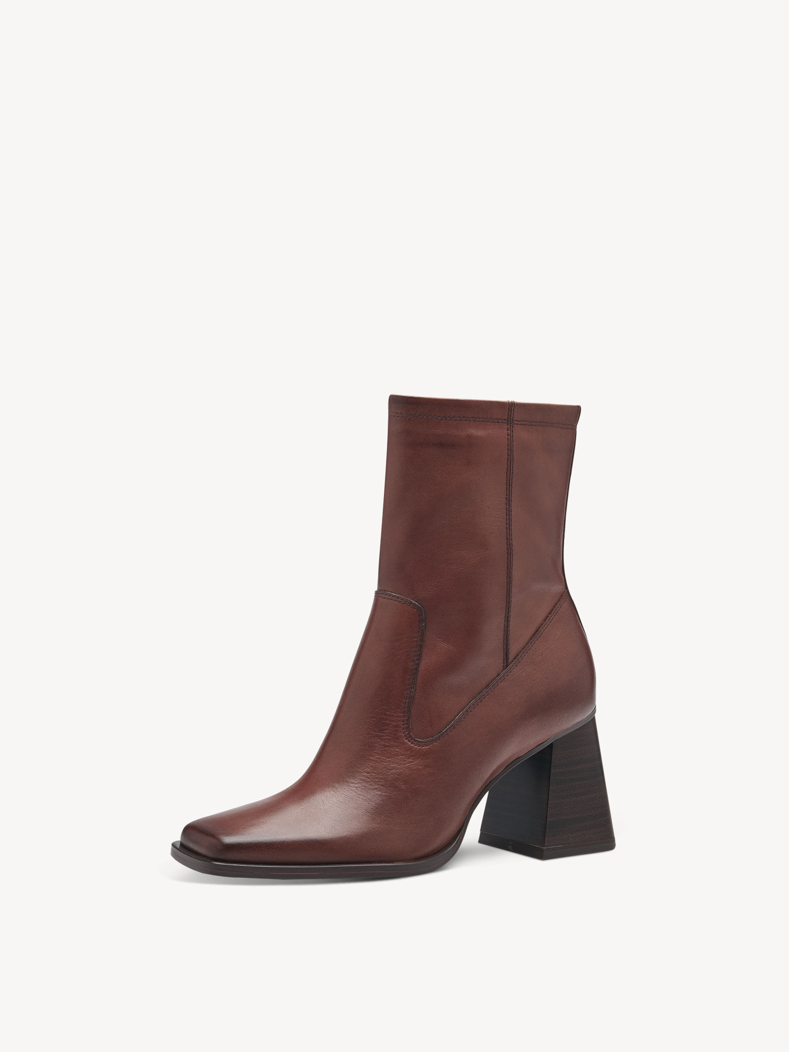 Bottine en cuir - marron