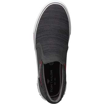 Tom Tailor Leinen Slipper in schwarz