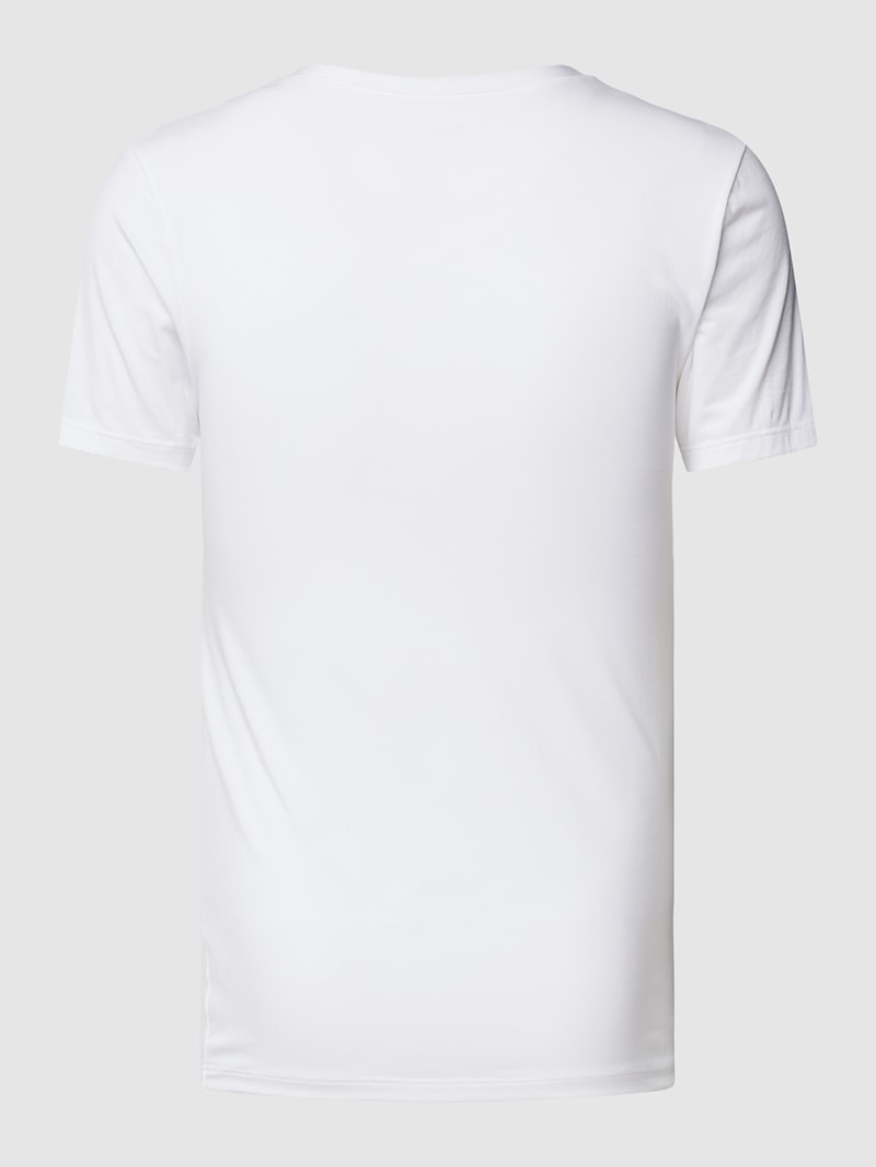 T-Shirt mit V-Ausschnitt in weiß