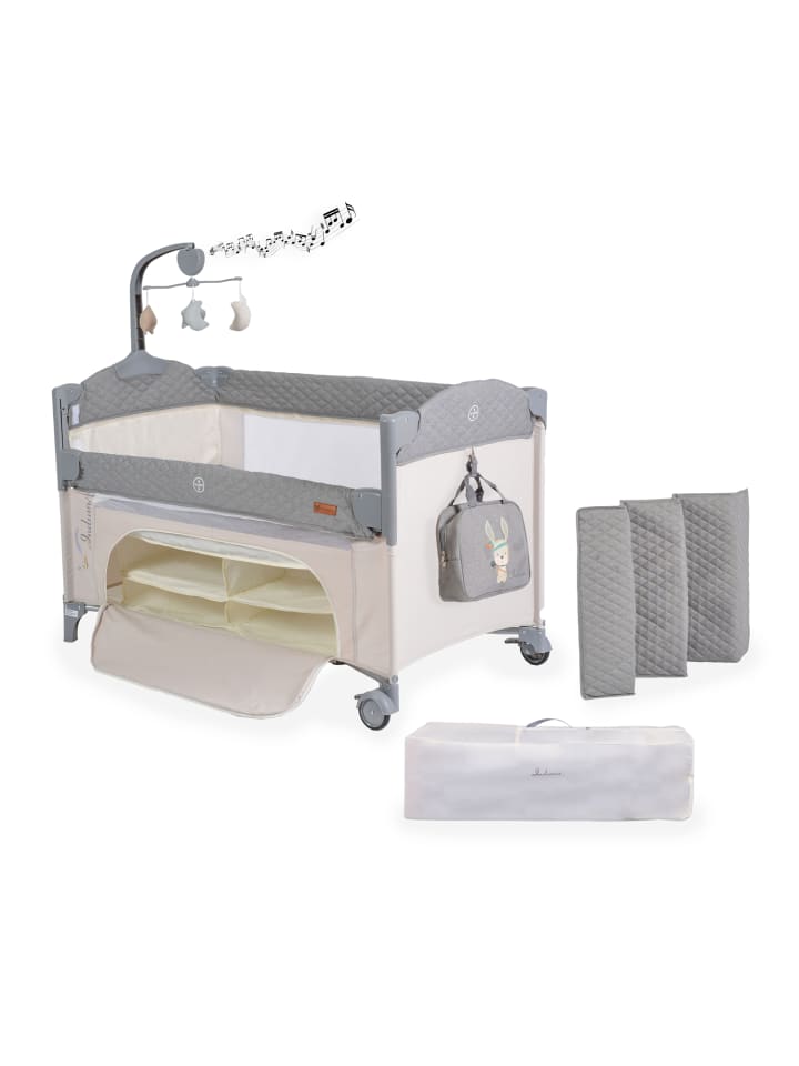 Cangaroo Reisebett Indiana Laufstall in grau günstig kaufen 60x120 cm