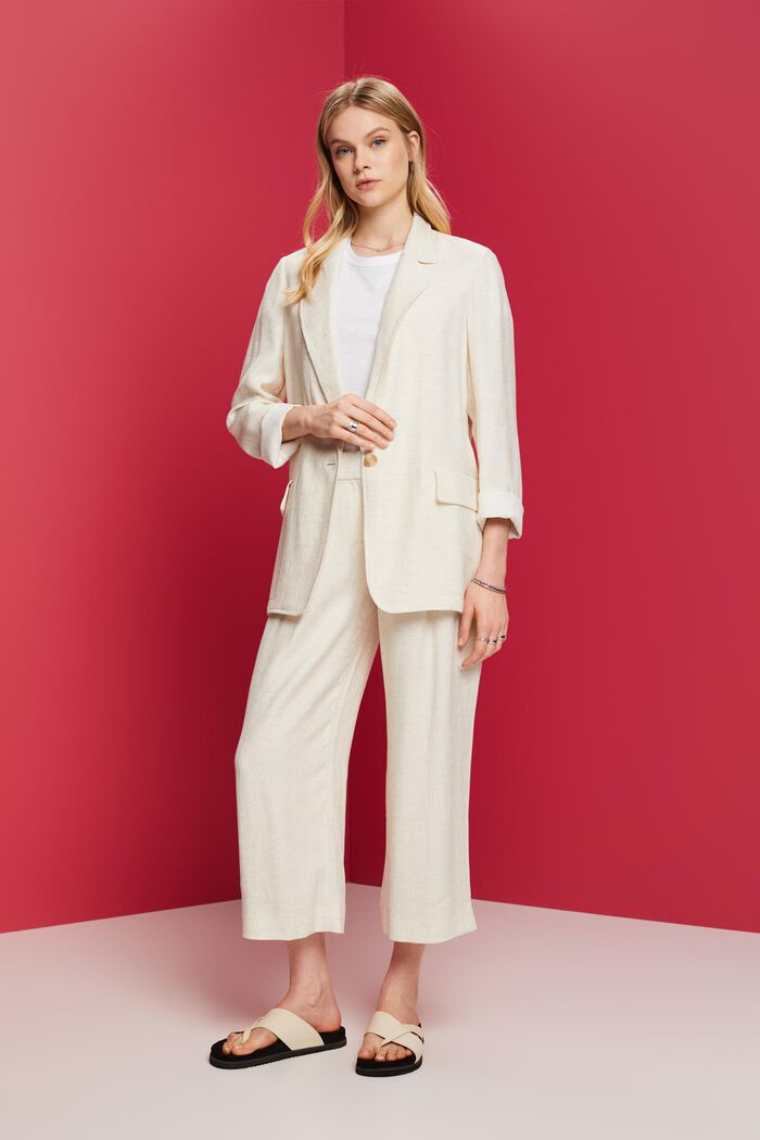 Blazer mit Crinkle-Effekt, LENZING™ ECOVERO™