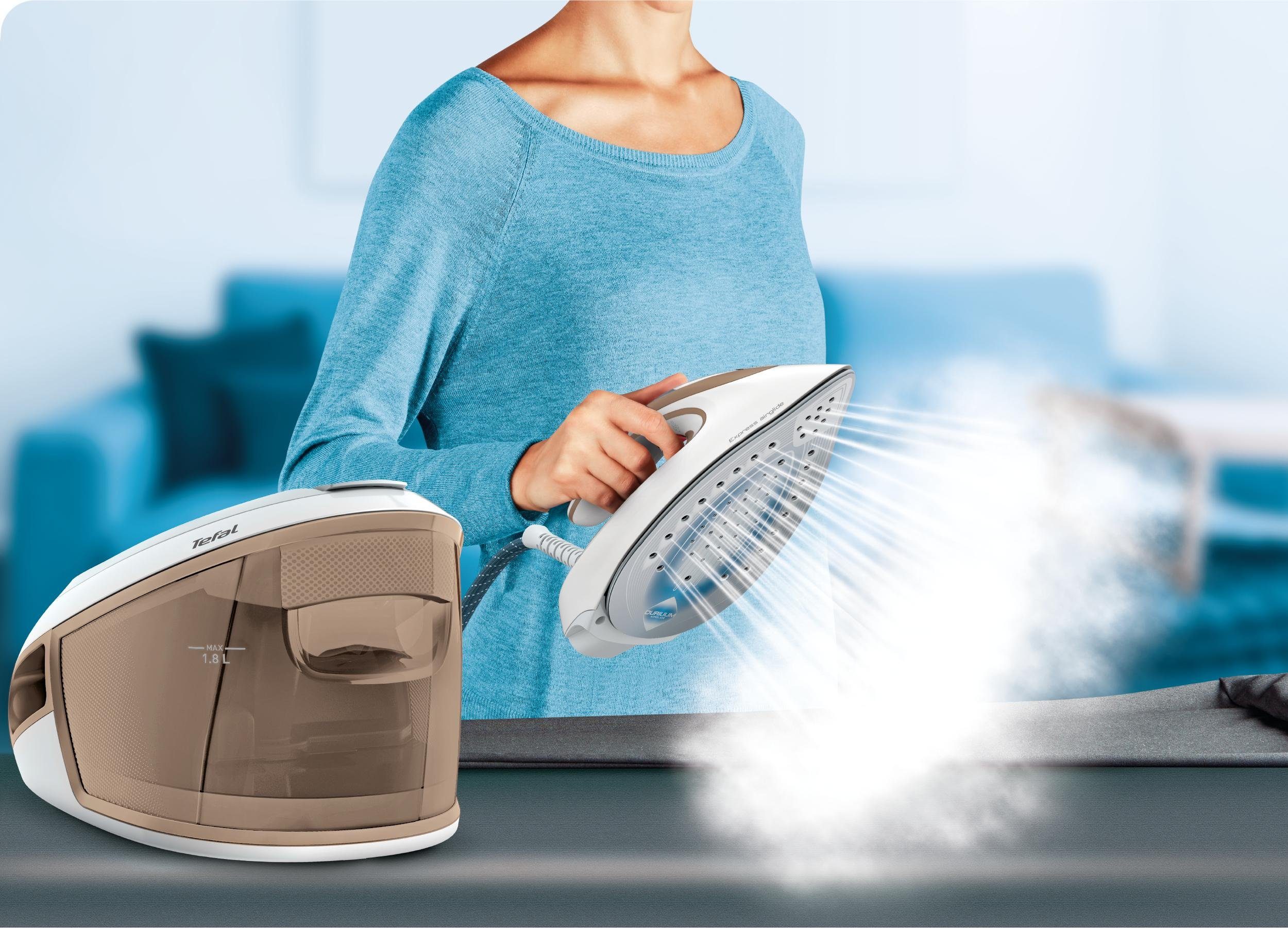 Tefal Dampfbügelstation Express Airglide SV8027, 1000,00 ml Wassertank