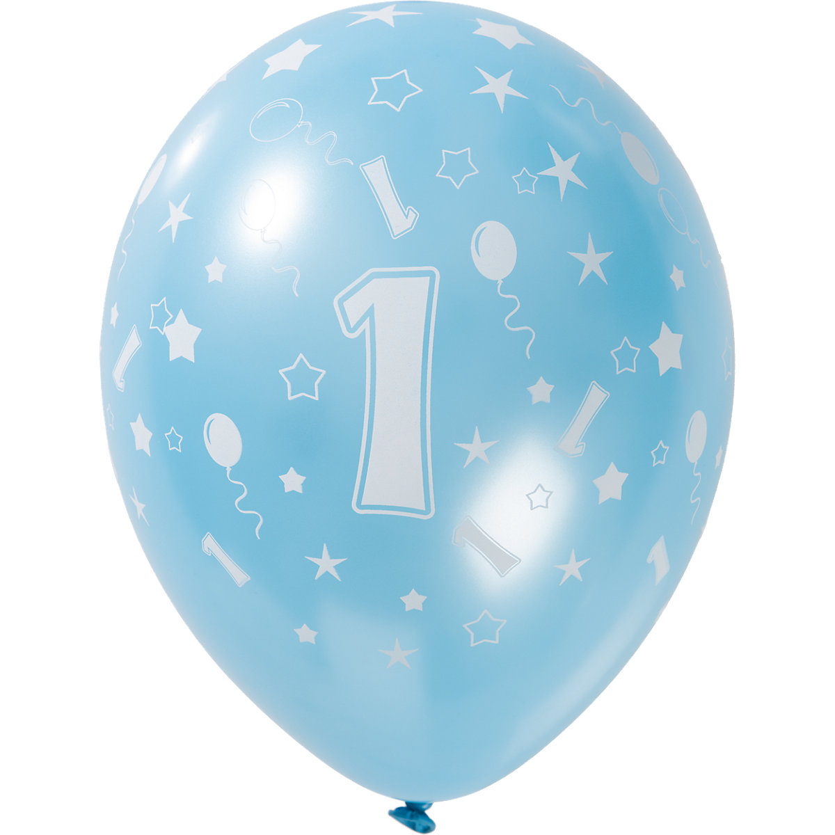 Luftballons Zahl 1, 5 Stück, 30 cm