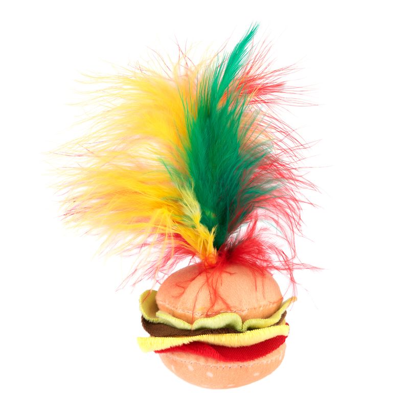 Katzenspielzeug Crinkle Burger mit Federn zu TOP-Preisen | bitiba