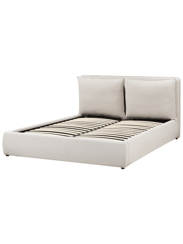 Beliani Doppelbett BAJONNA in Beige - (W) 184 x (H) 102 x (L) 235 cm günstig kaufen onesize
