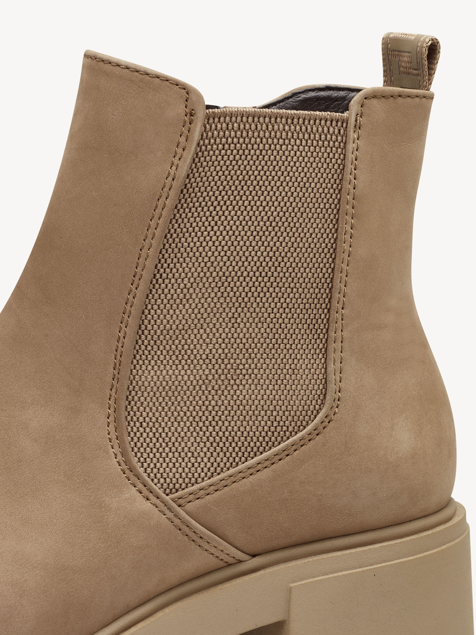 Bottine Chelsea en cuir - marron