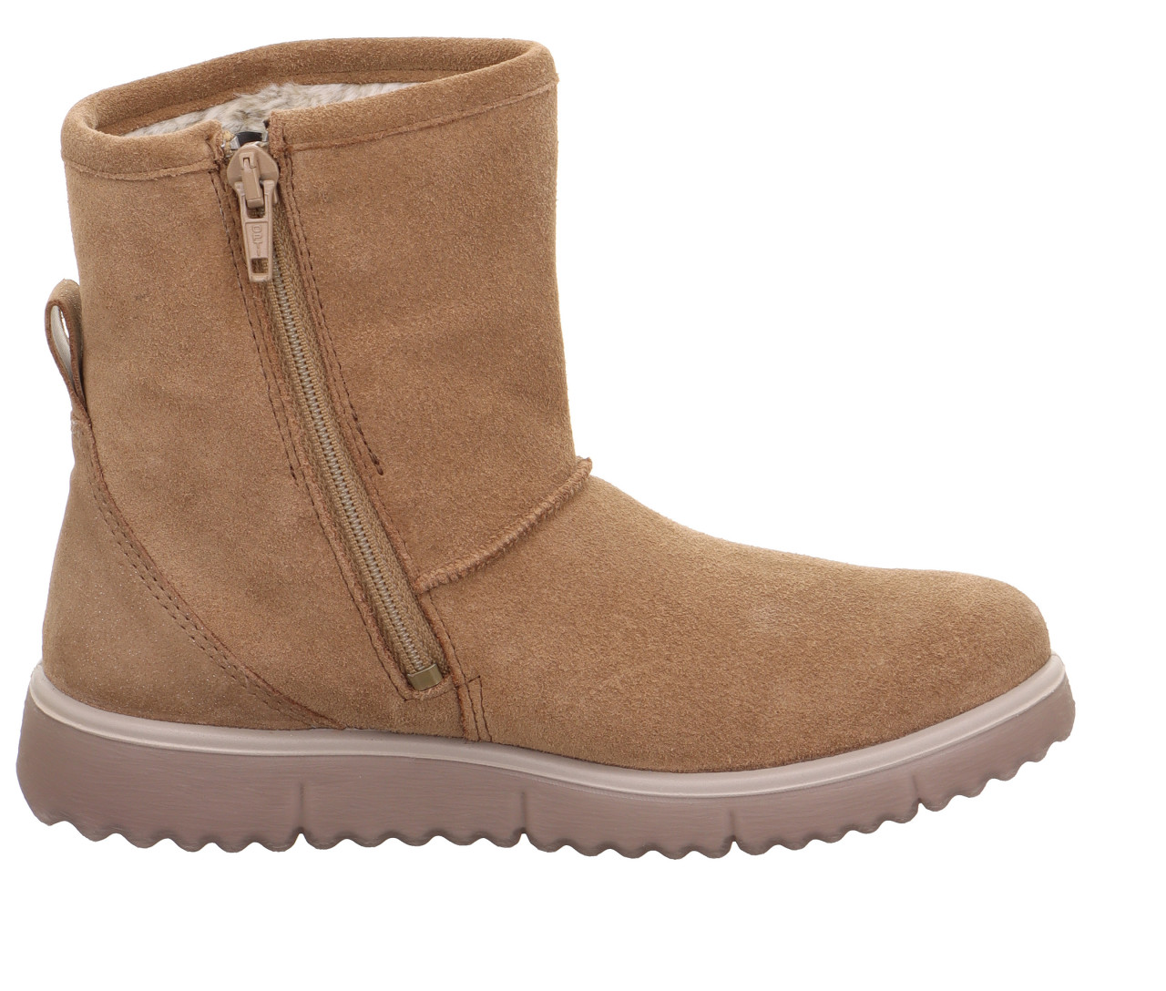 LORA - Braun Stiefel mit Reißverschluss