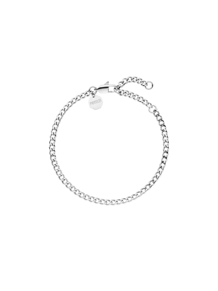 PURELEI Panzerkettenarmband Spirit Three in Silber günstig kaufen 22 cm