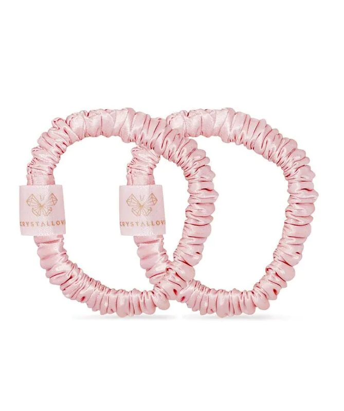 „Crystallove Rose Quatrz“ namų SPA rinkinys (rožinio kvarco volelis + šilkinis galvos juosta + 4 šilko gumytės)