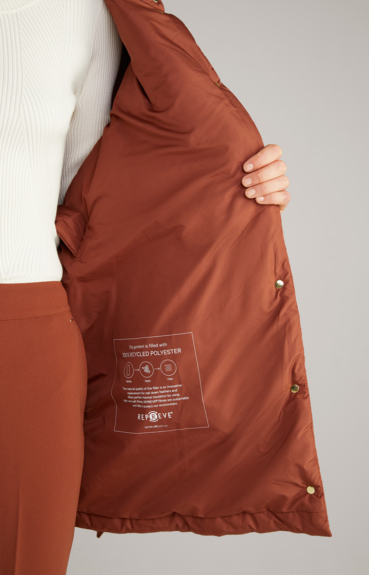 Stepp-Cape-Jacke in Kupferbraun
