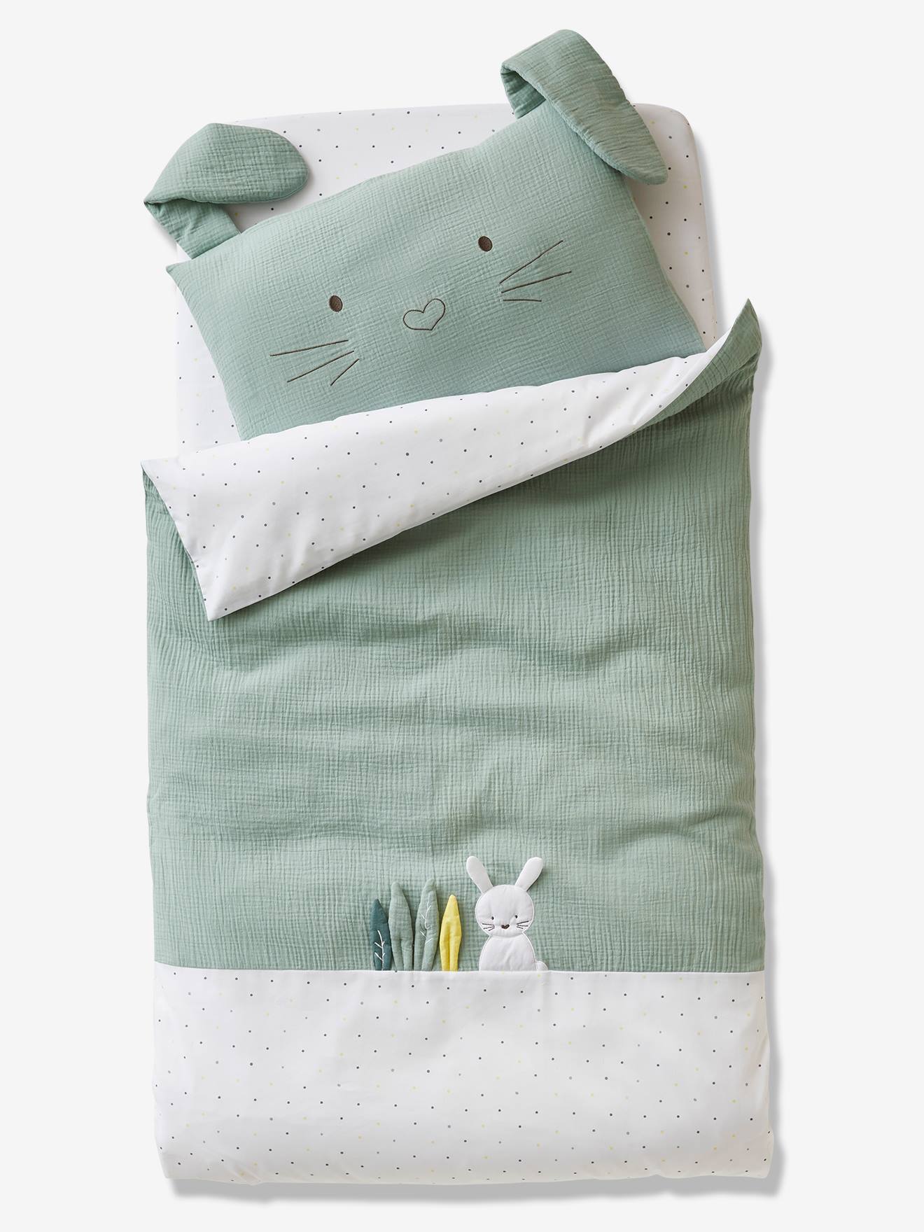 Drap-housse bébé MENTHE A L'EAU blanc / multicolore