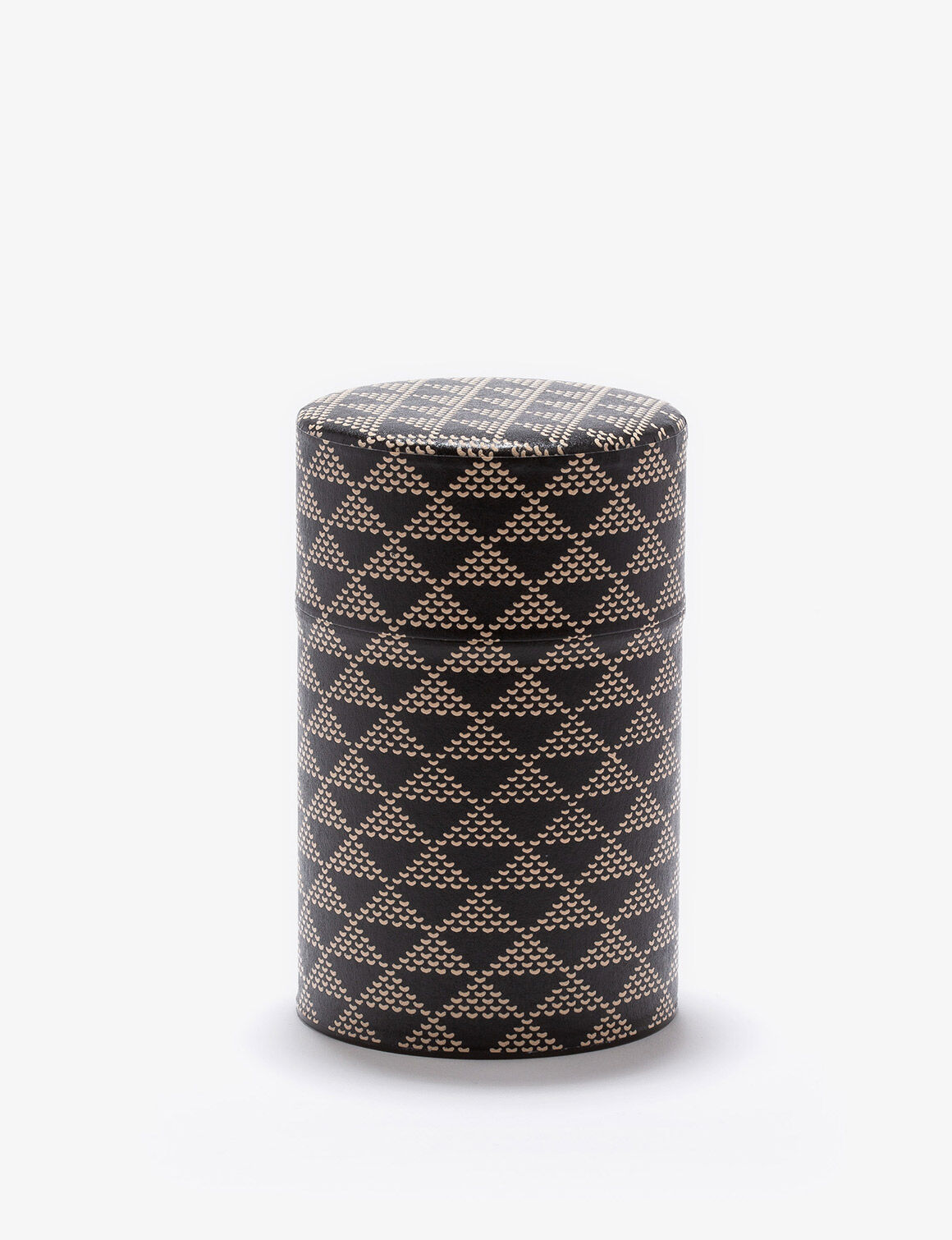SANKAKKEI  Boîte à thé papier washi Noir et blanc 100g