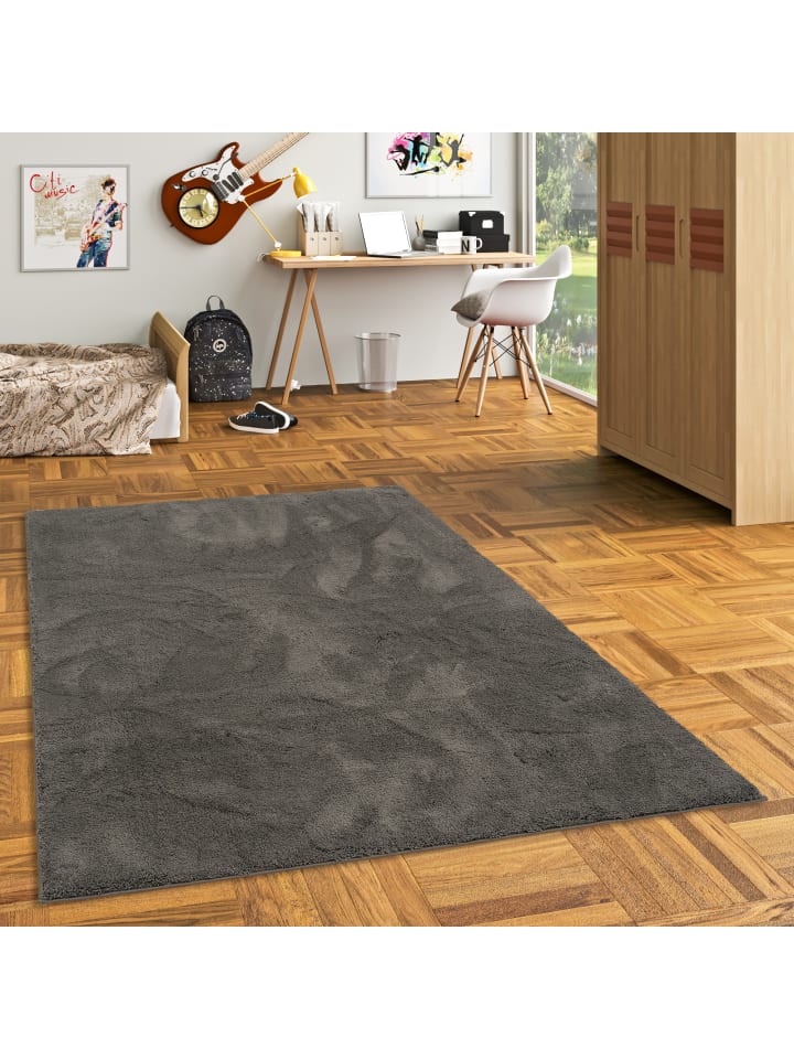 Pergamon Kinderteppich Super Soft Hochflor Silky Kids in Anthrazit günstig kaufen