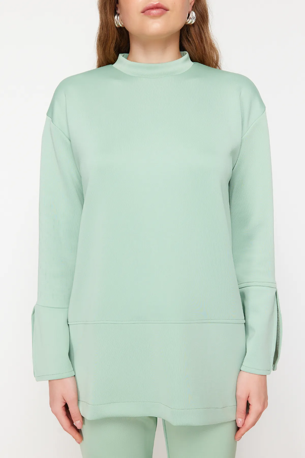 Trendyol Modest  Mint Diver/Scuba Strick-Ober- und Unterteil-Set TCTSS24US00050