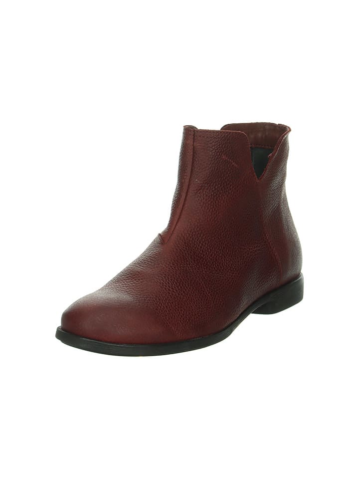 Think! Leder-Ankle-Boots in Bordeaux günstig kaufen
