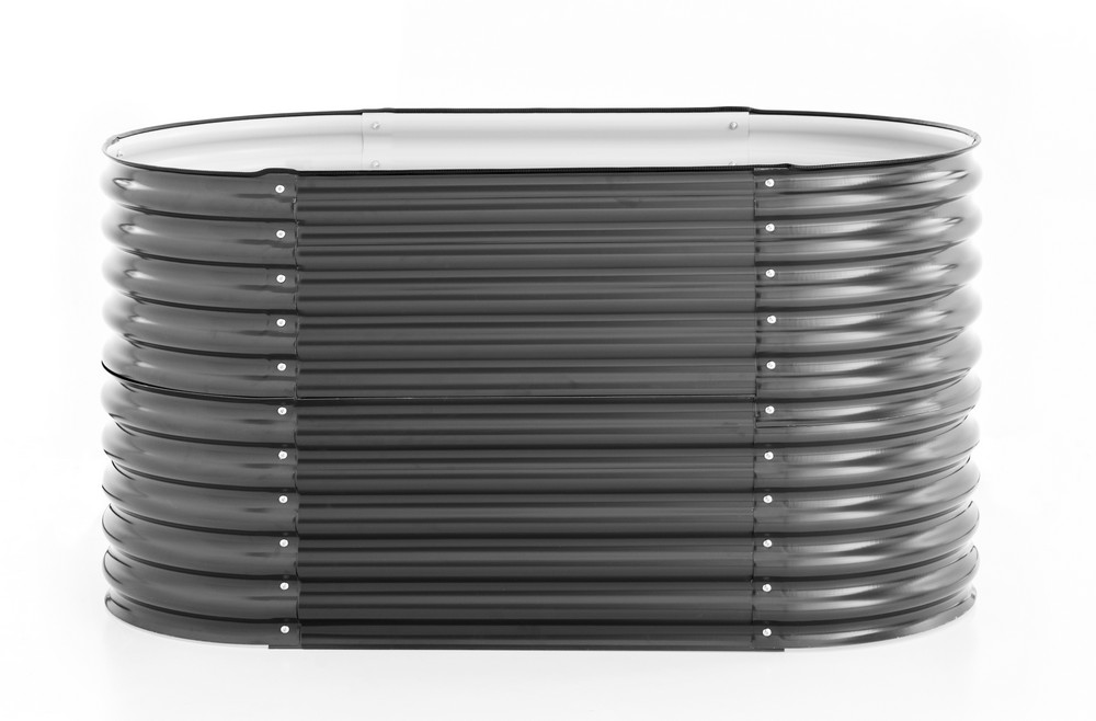 Powertec Garden Stahl Oval Hochbeet - Anthrazit