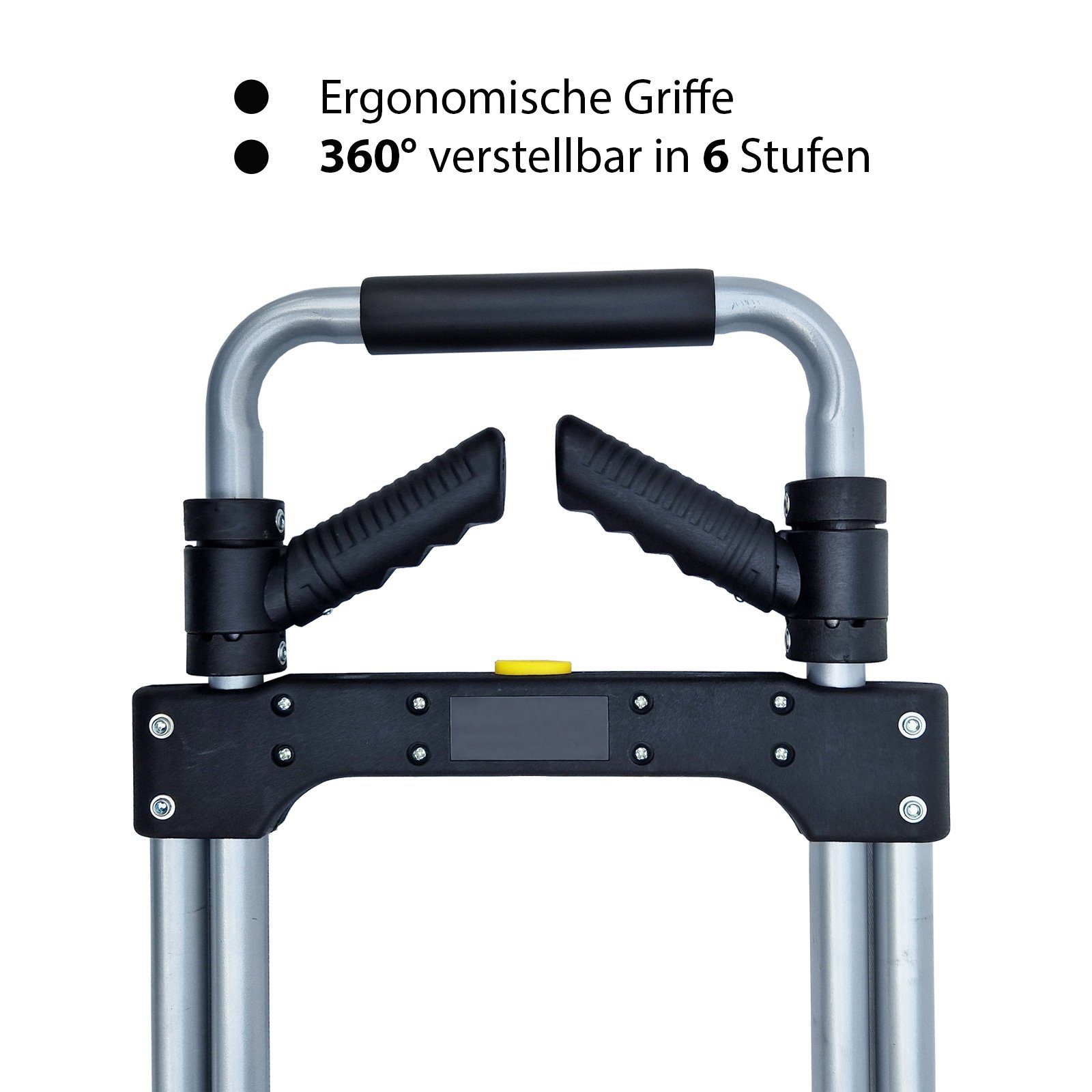 TRUTZHOLM Sackkarre Klappkarre XL Sackkarre klappbar Teleskopgriff bis 115 cm und großer