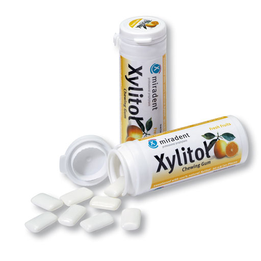 MIRADENT Xylitol Chewing Gum Frucht  30 St  Kaugummi