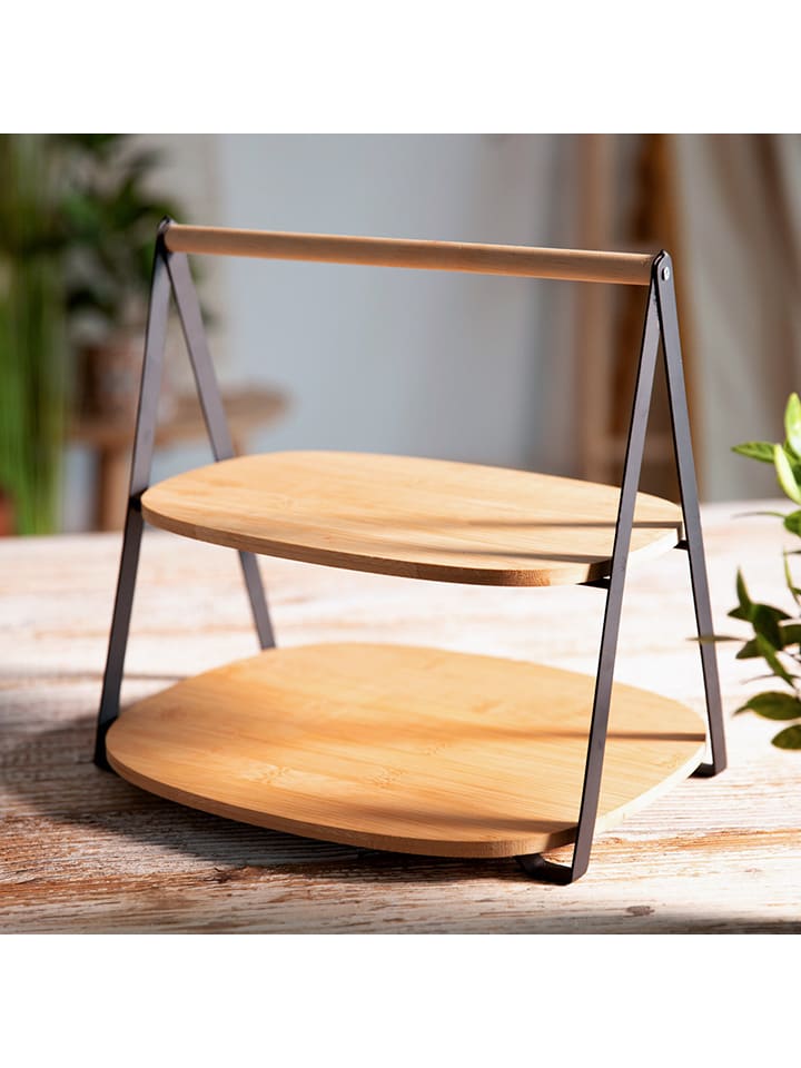 Homla Etagere ''Bambou'' in Beige - (B)28 x (H)27,5 x (T)25 cm günstig kaufen onesize