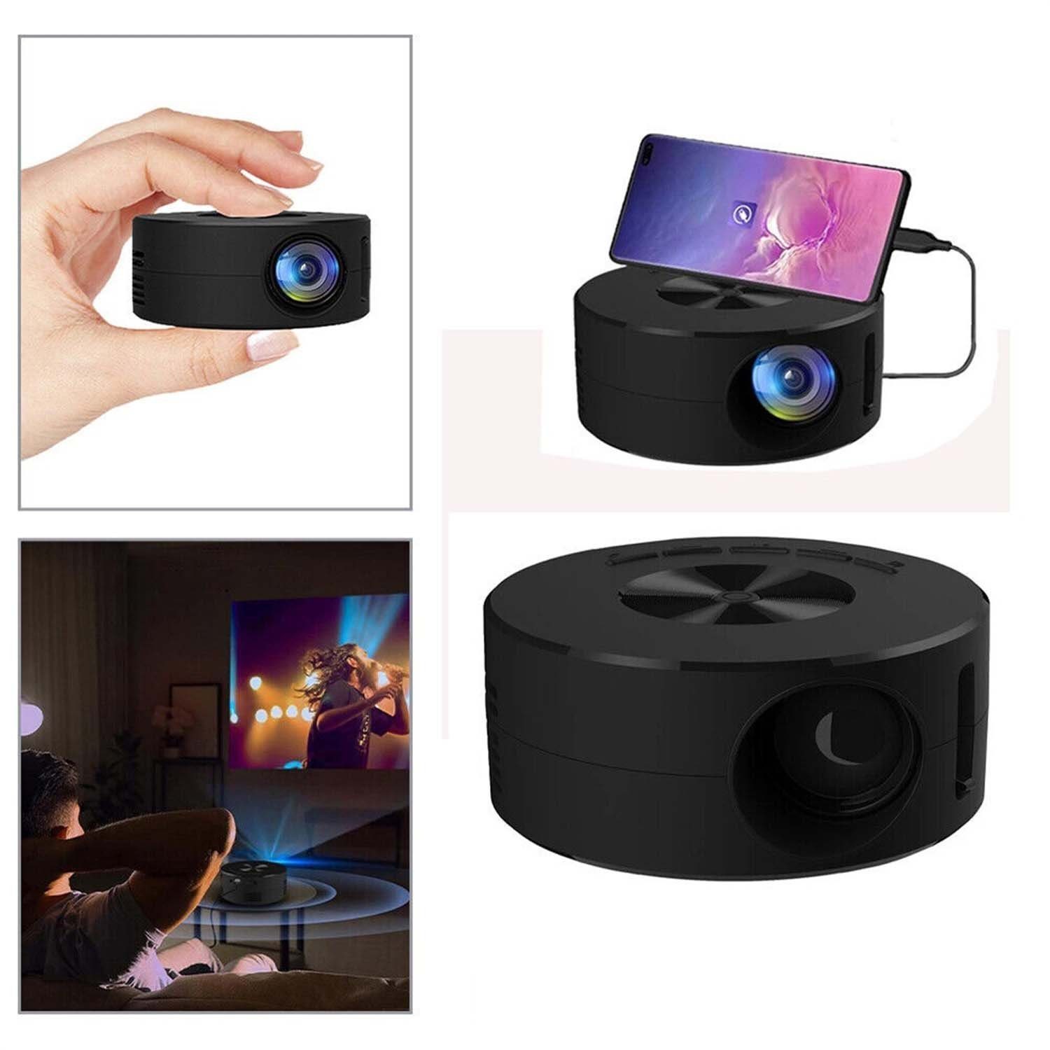 Yoyaxi Mini-Projektor LED HD 1080P Heimkino Tragbares Heimkino Portabler Projektor (Klein und tragbar, geringe Größe, leicht zu transportieren)