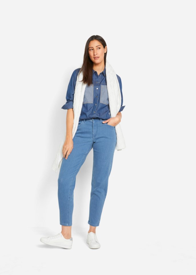 Mom Fit Stretch-Jeans aus Bio-Baumwolle