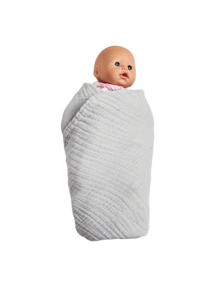 nordic coast company  Babydecke 4 in 1 groß in Grau - 90 x 120 cm  günstig kaufen onesize