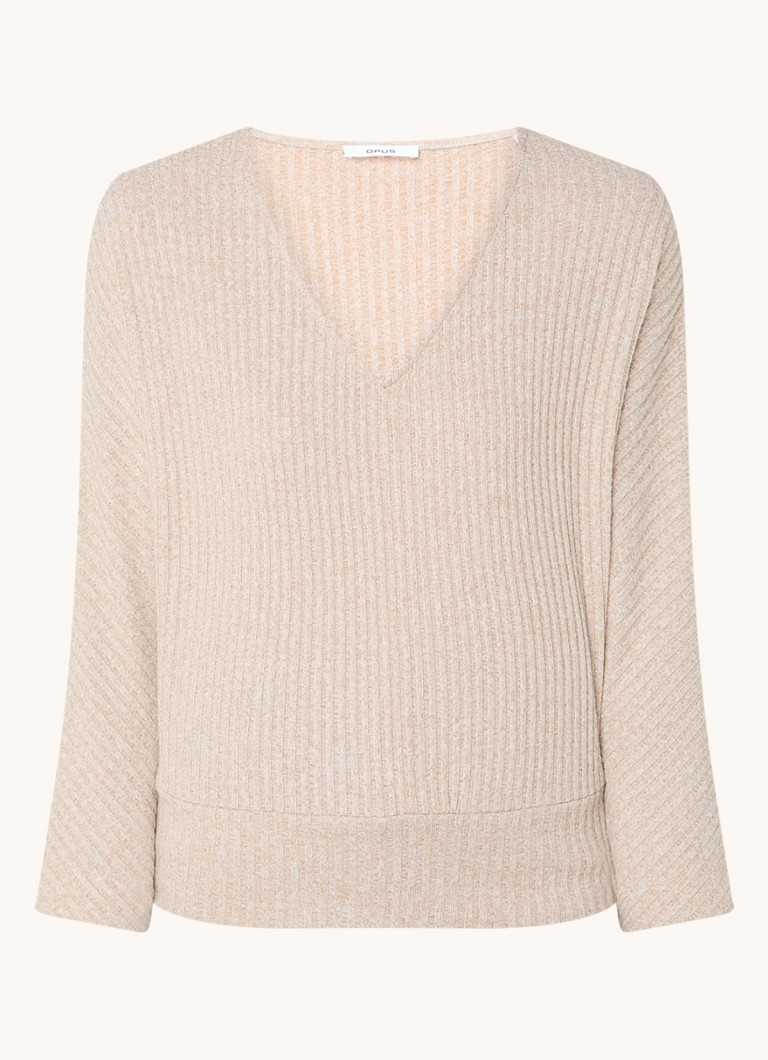 OPUS Sococo ribbed long sleeve with batwing sleeves
