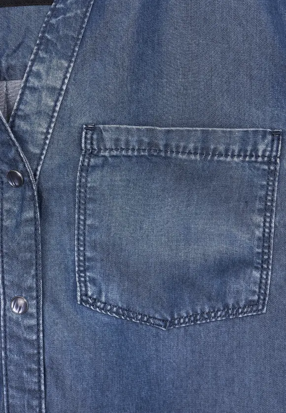Street One Jeansbluse mit Knopfleiste