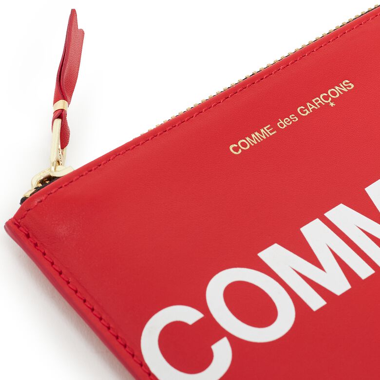 Comme des Garcons Wallet Huge Logo red