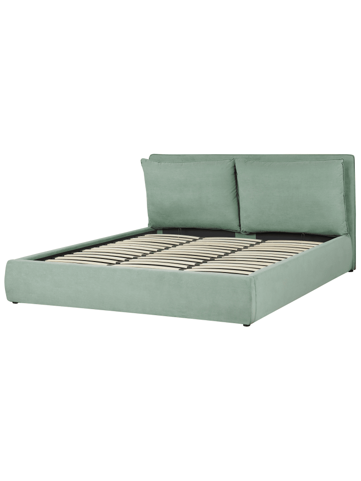 Beliani Doppelbett BAJONNA in Grün - (W) 204 x (H) 102 x (L) 235 cm günstig kaufen onesize