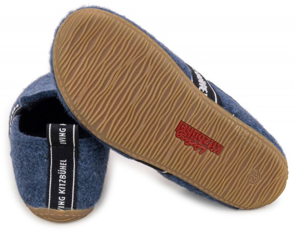 Living Kitzbühel ~ Wollfleece Hausschuh ~ Blau
