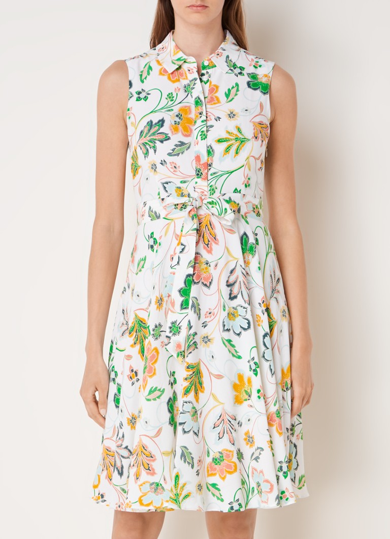 Abito corto a blusa Belinda di Hobbs con stampa floreale e cintura da annodare