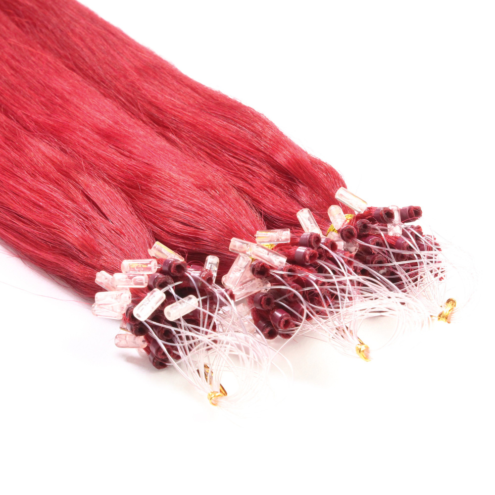 hair2heart Extensions à froid cheveux naturels #rouge 1g extensions