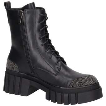 2Go Fashion Schnür Boots in schwarz