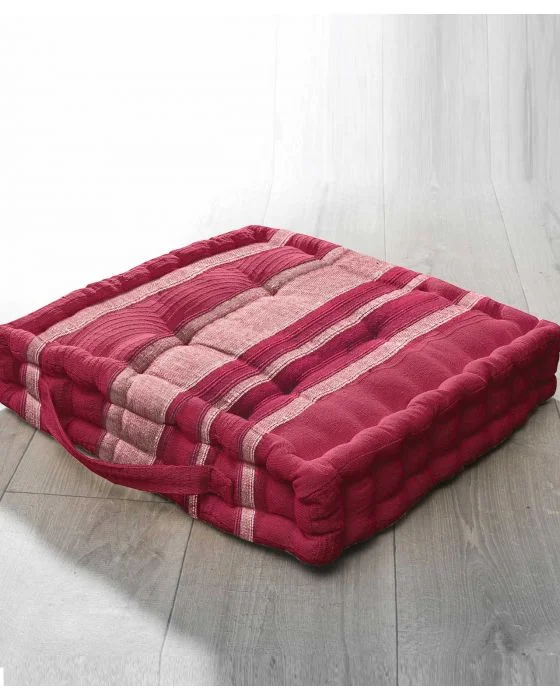 Coussin d'assise uni et rayé