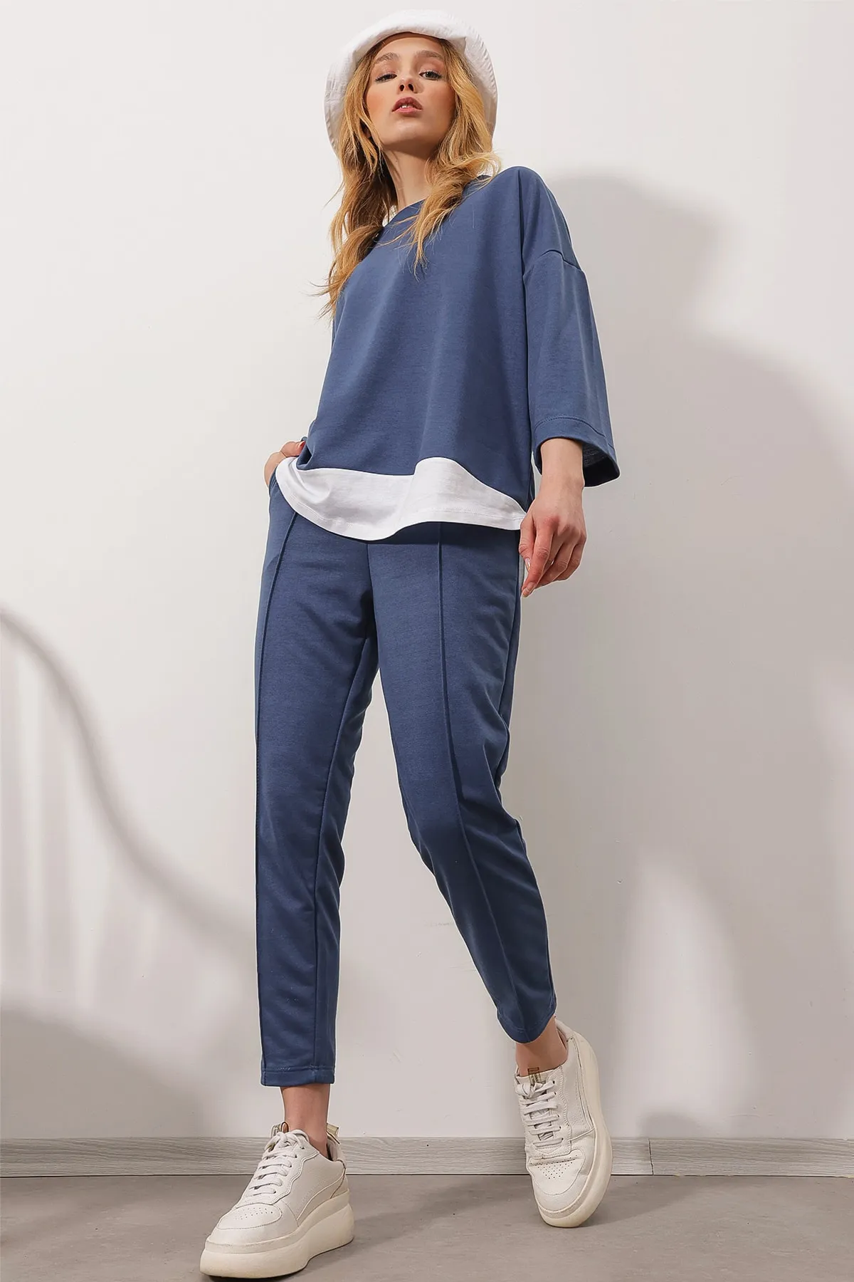 Trend Alaçatı Stili  Zweiteiler - Blau - Regular Fit