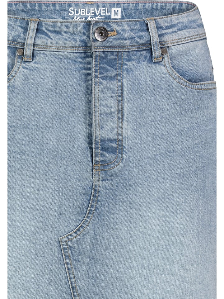 Sublevel Jeansrock in Hellblau günstig kaufen