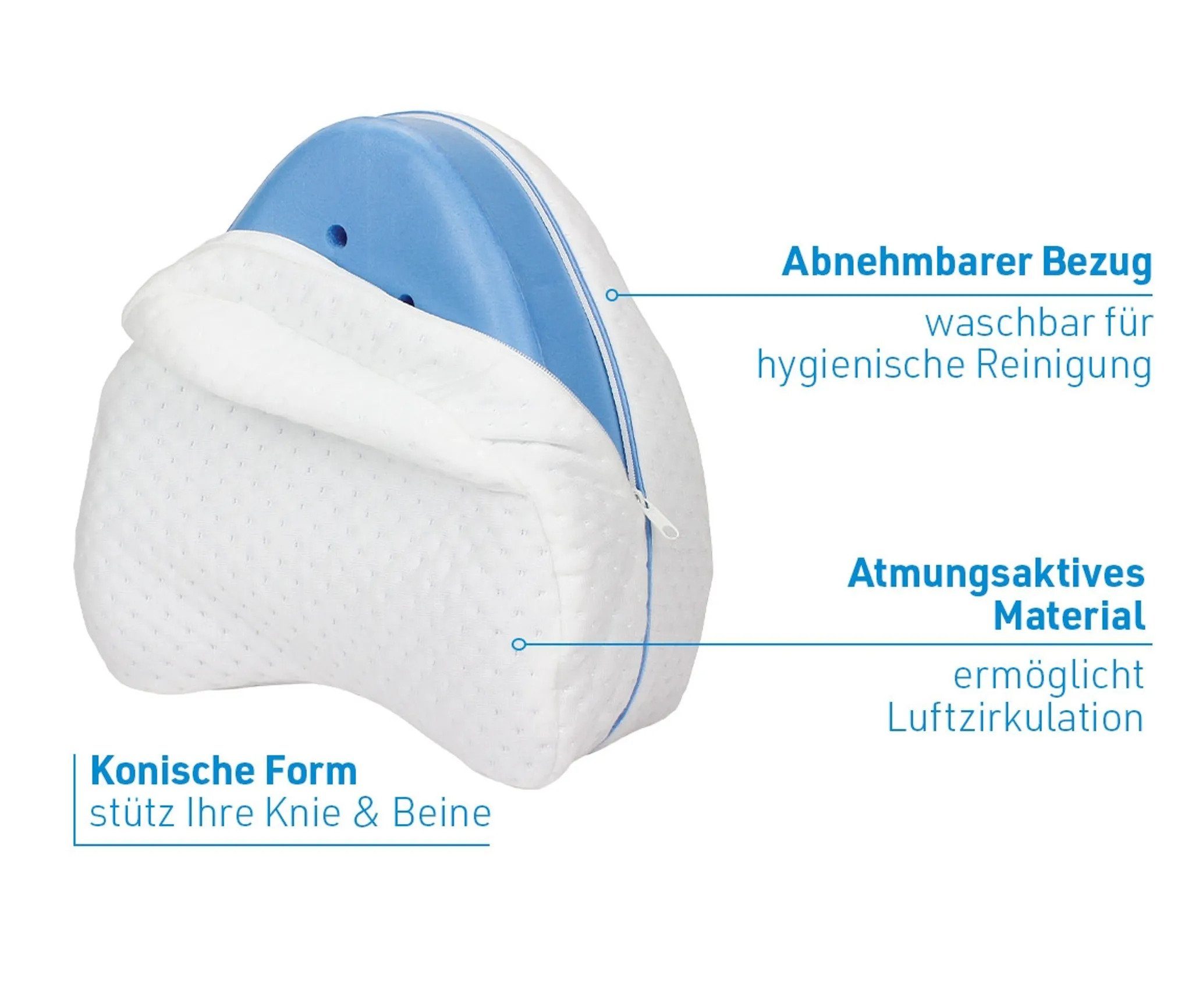 EBUY Seitenschläferkissen Leg Pillow Komfort für Seitenschläfer ergonomisches Knie, 1-tlg.