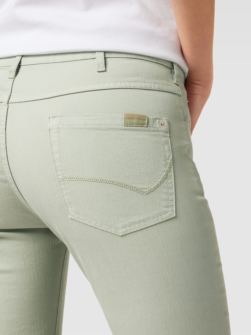 Hose mit Label-Details Modell 'CARLA' in khaki