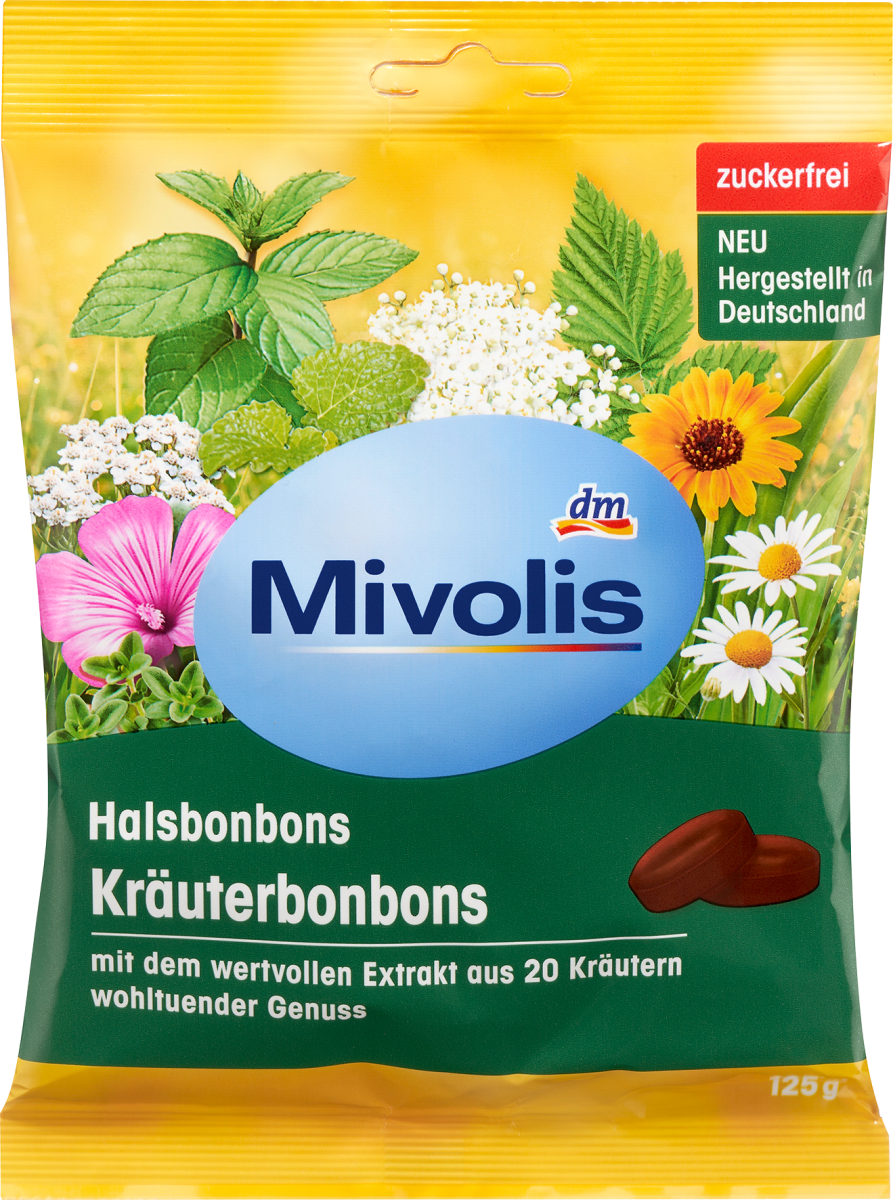 Halsbonbons, Kräuterbonbons, 125 g