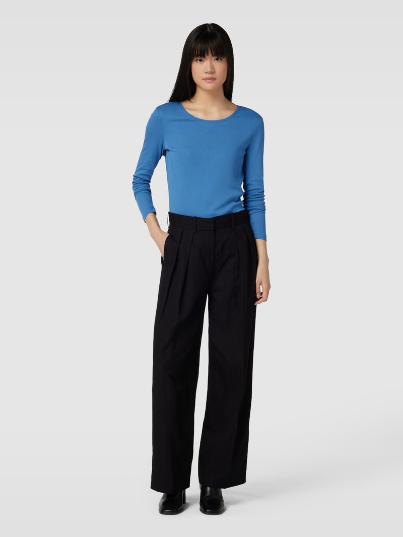 Longsleeve mit Rundhalsausschnitt in eisblau