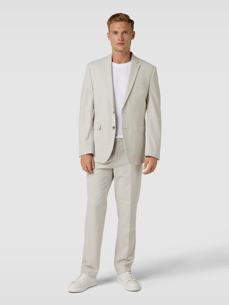 Anzughose mit Karomuster in beige