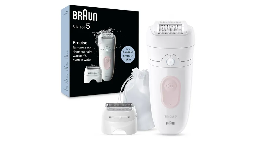 BRAUN Epilierer Silk-épil 5, 5-030 Weiß / Flamingorosa
