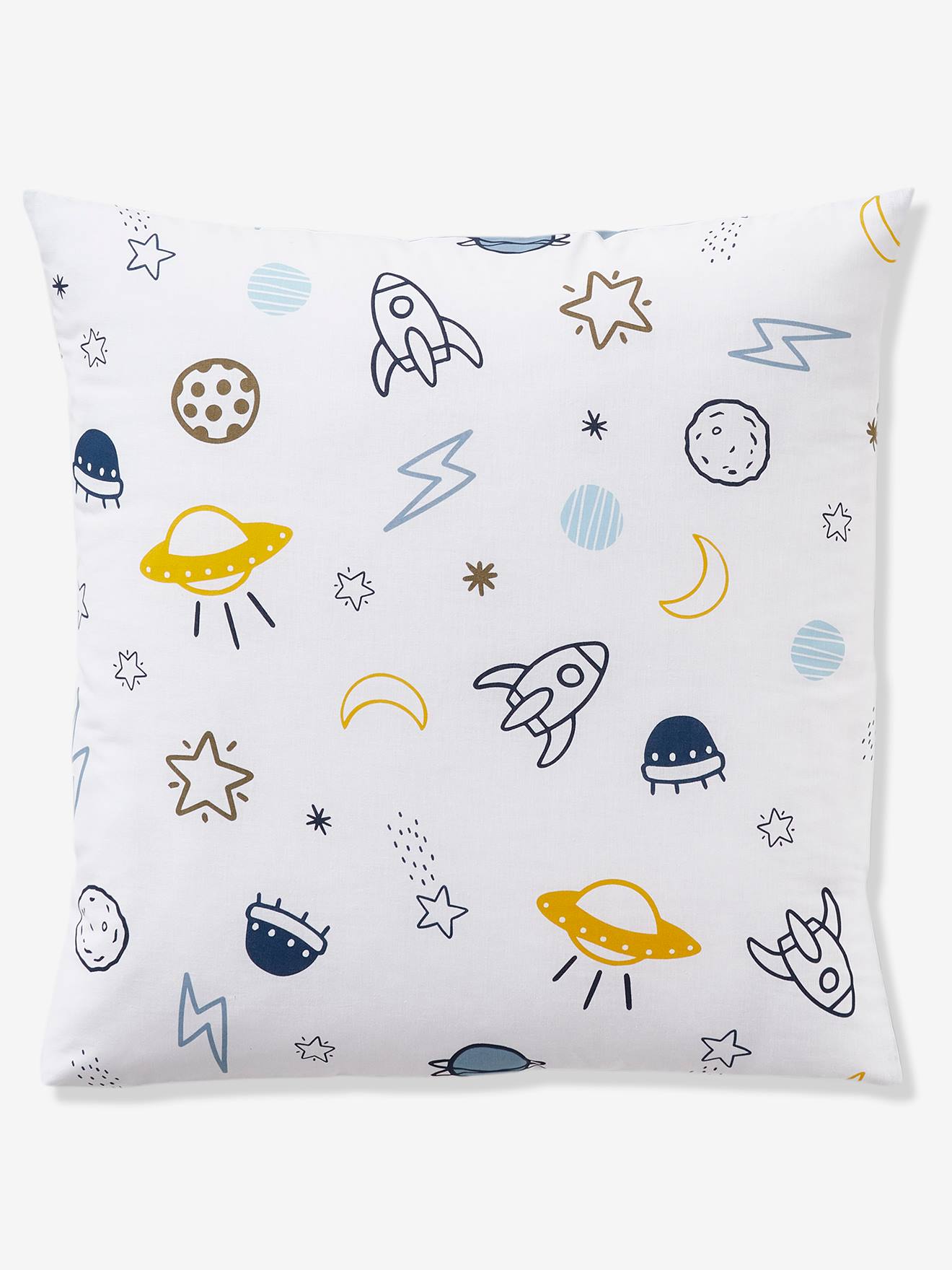 Vertbaudet Kinder Bettwäsche-Set COSMOS Oeko-Tex - blau/weiß bedruckt