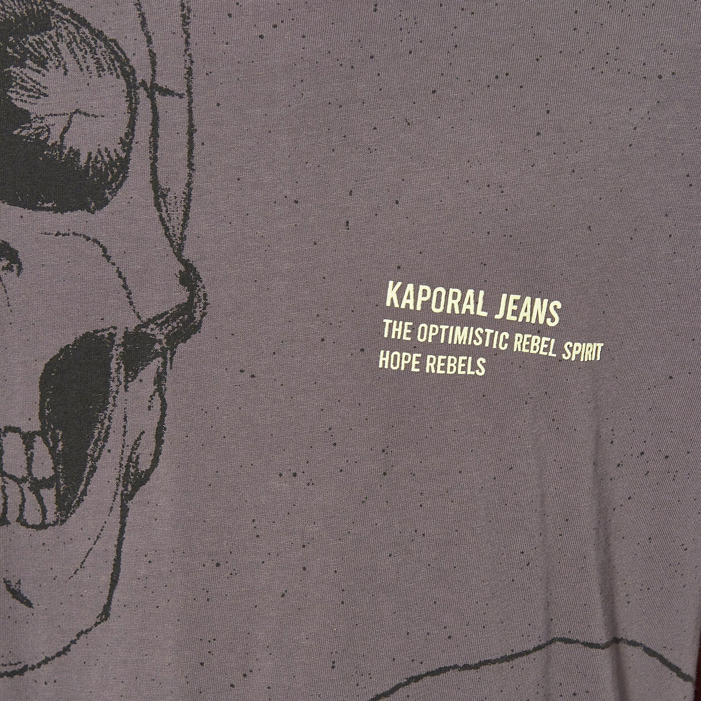 MURDO  T-shirt gris tête de mort Homme en 100% coton