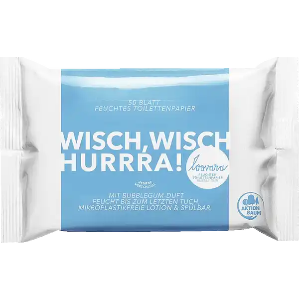Wisch, Wisch Hurrra! - Feuchtes Toilettenpapier mit Bubble-Gum-Geruch