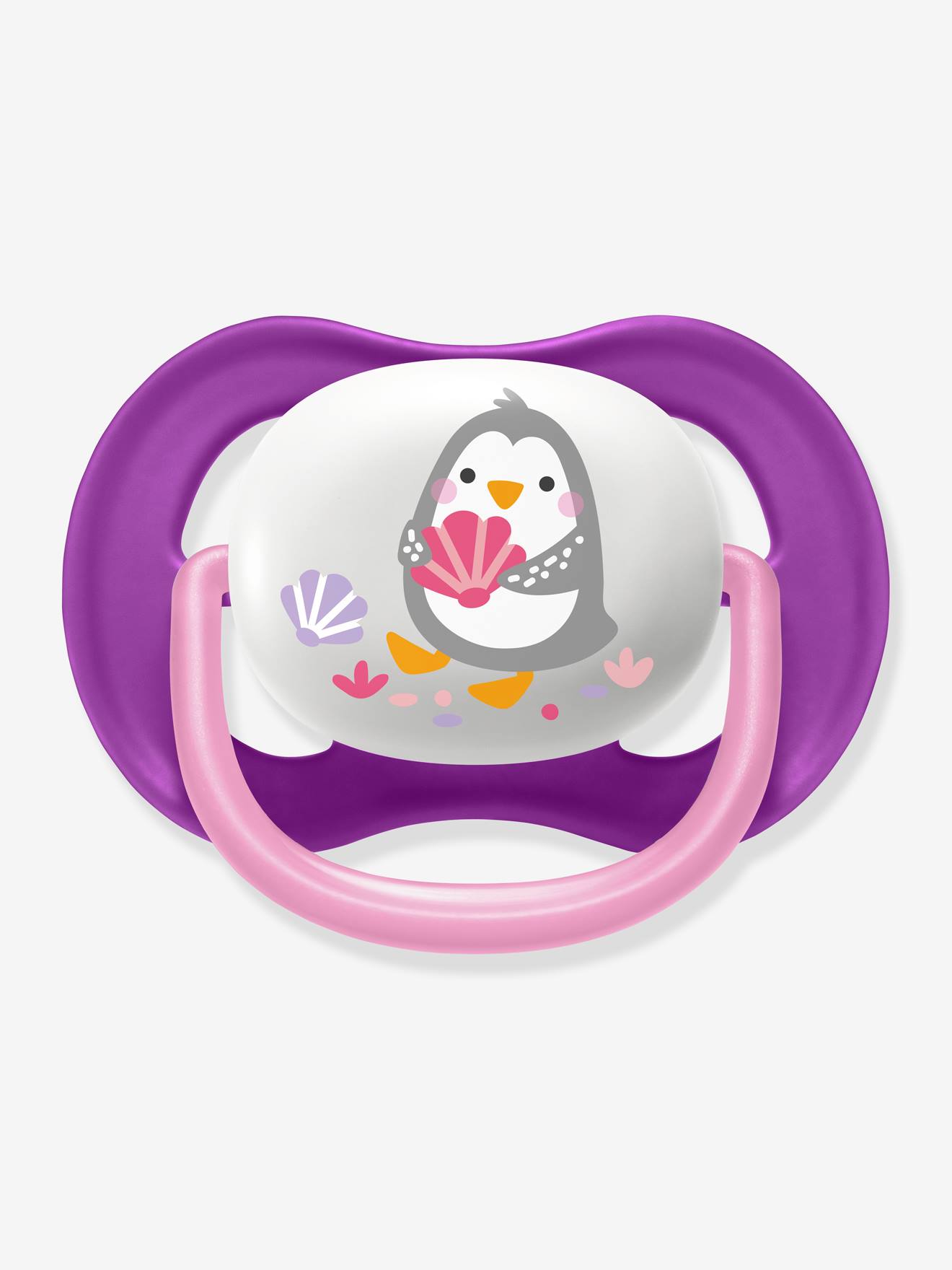 Lot de 2 sucettes Ultra air animals 2e âge Philips AVENT pingouin + éléphant