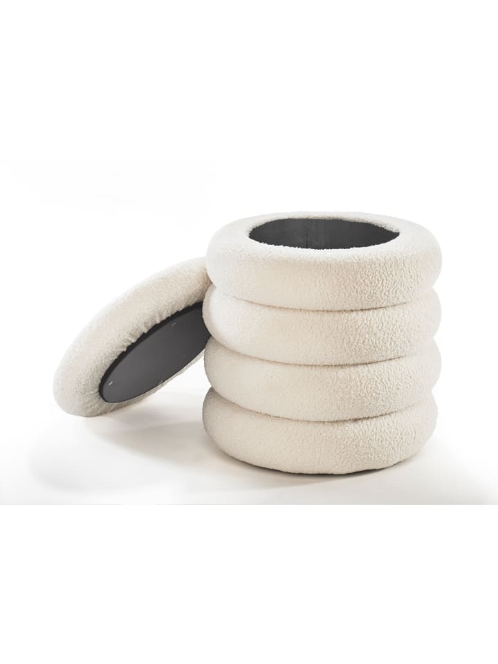 kobolo Sitzhocker BAHATI25 in Weiß günstig kaufen onesize