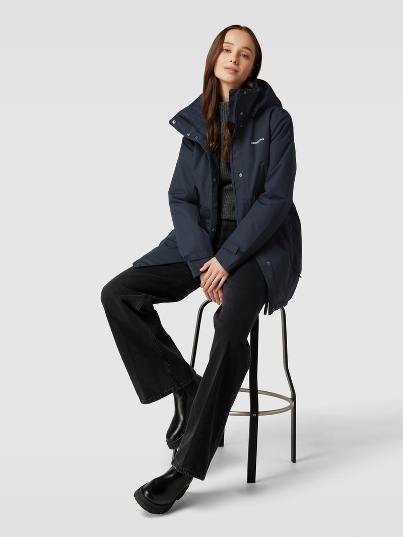 Steppjacke mit abnehmbarer Kapuze in dunkelblau