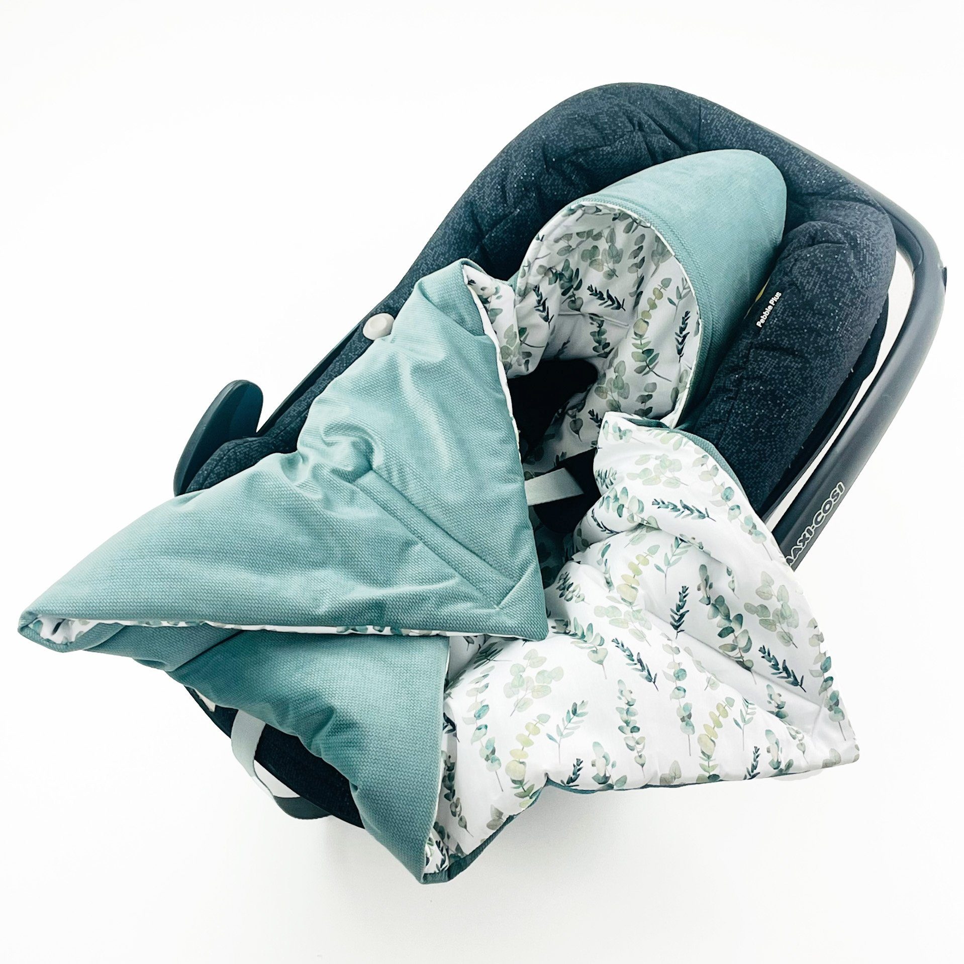 Einschlagdecke Babyschale Autositz mit Klettverschluss HERBST WINTER warm wattiert, BABEES